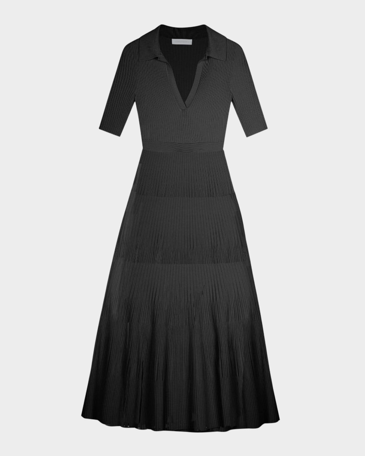 Pati Short-Sleeve Polo Midi Dress