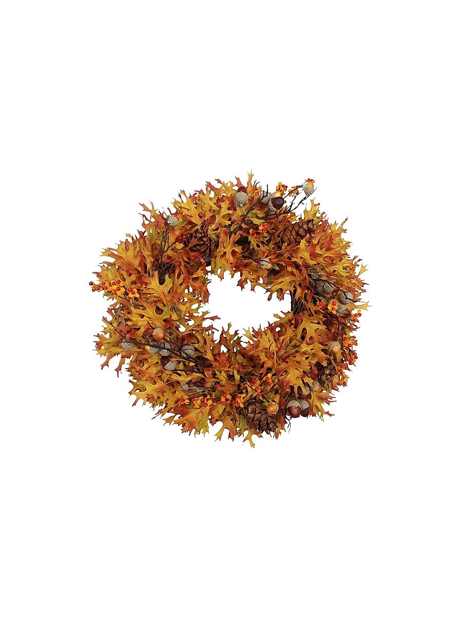 Artificial Oak Leaf Wreath