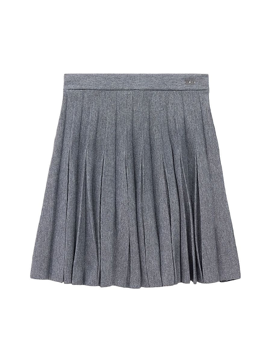 Women's Pleated Skirt - Heather Grey - Size XS
