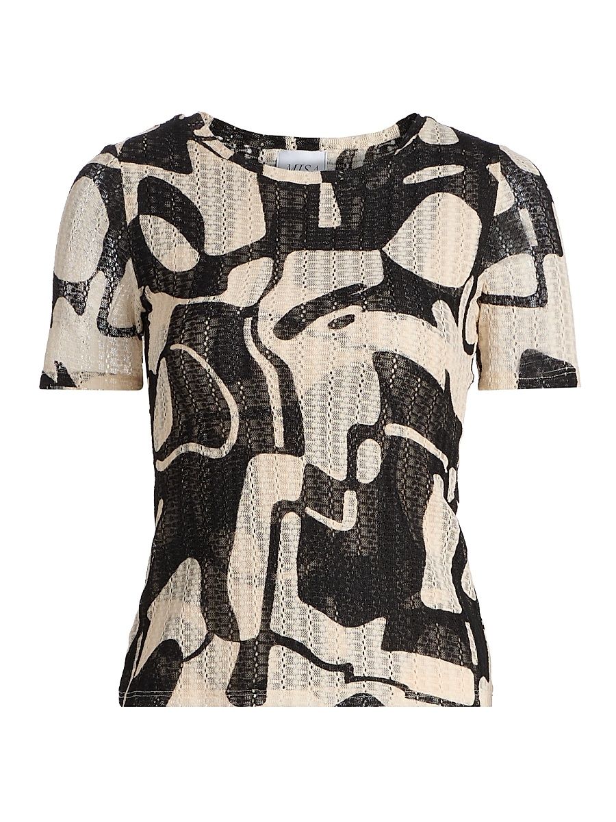 Women's Amor Abstract Marbled Knit Top - Abstract Marble - Size XL
