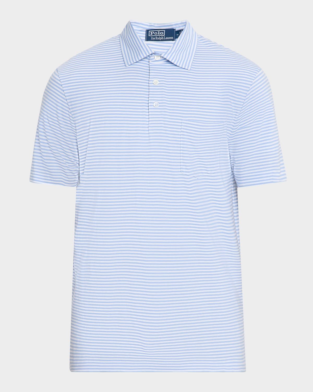 Men & apos;s Striped Lisle Polo Shirt