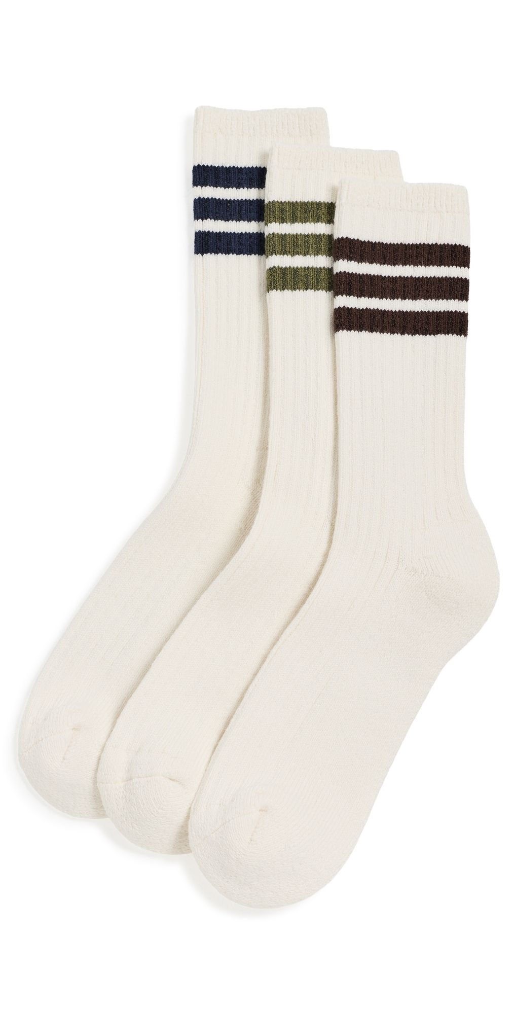 Knickerbocker Gym Ribbed Socks 3 Pack Variety Pack B-B-G One Size