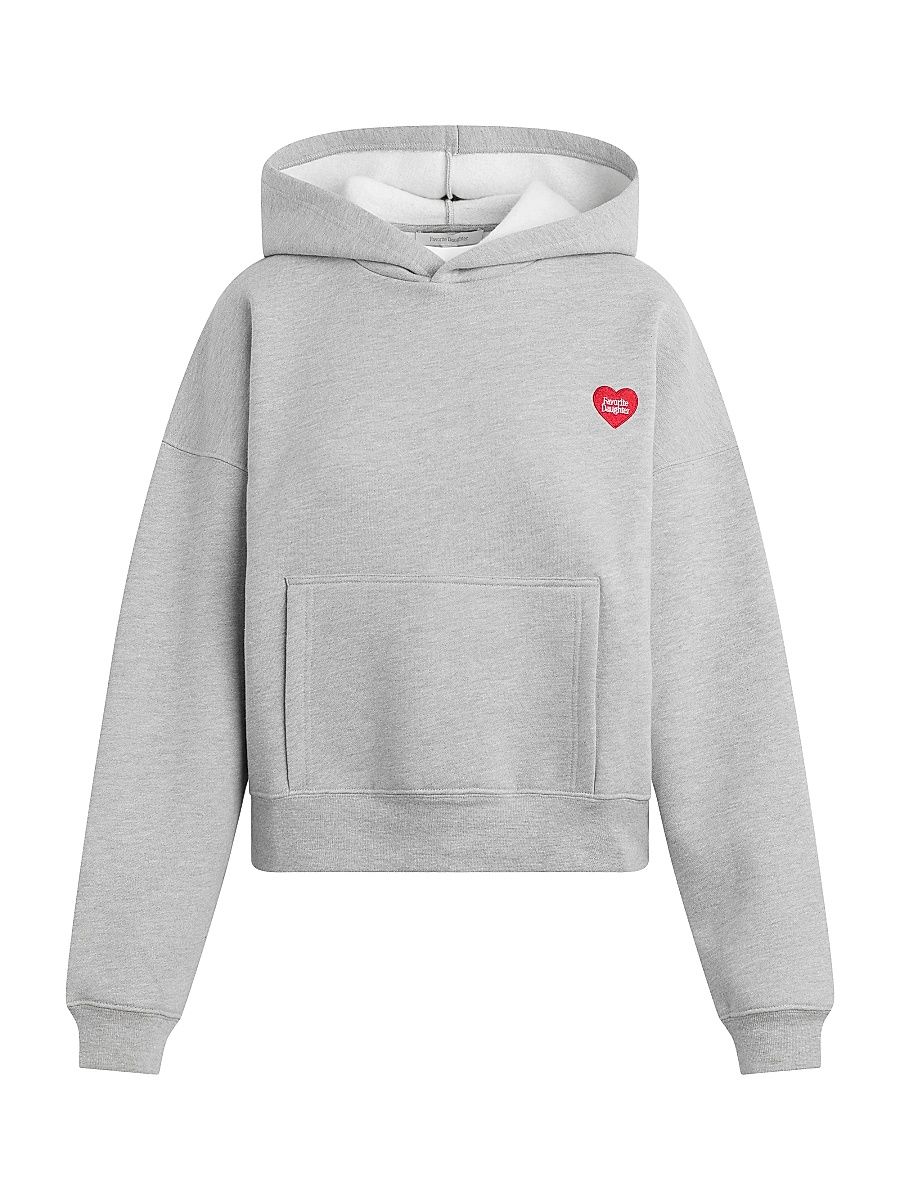 Women's Logo Oversized Hoodie - Heather Grey - Size XL