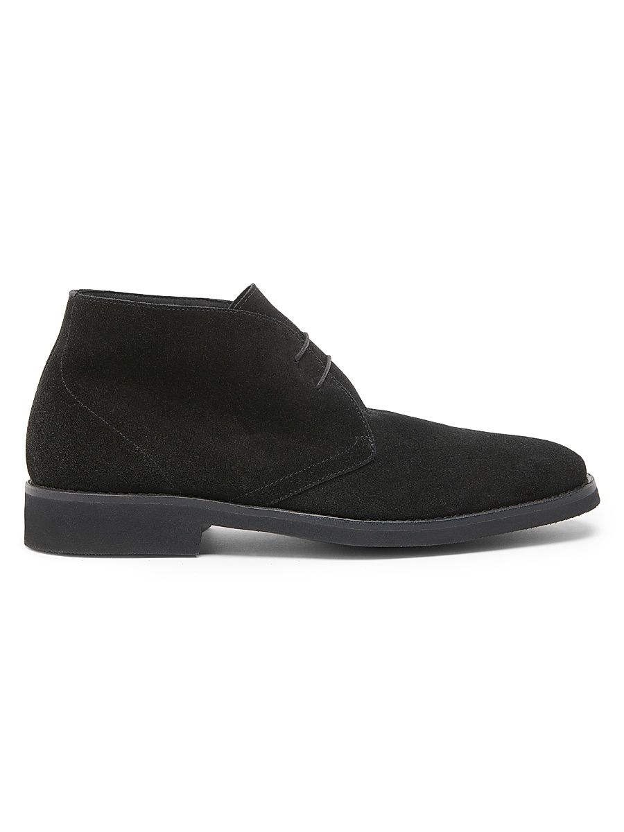 Men's Suede Light Sole Desert Boots - Black - Size 12
