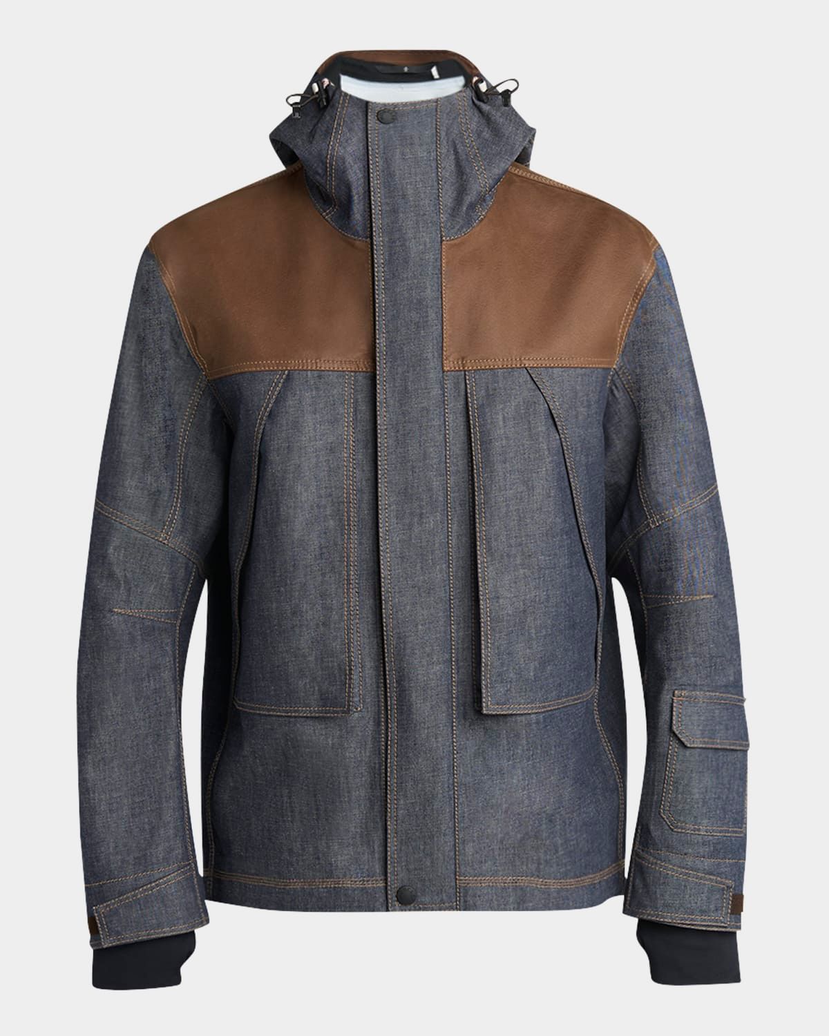 Men & apos;s Contrast Yoke Langtang Jacket
