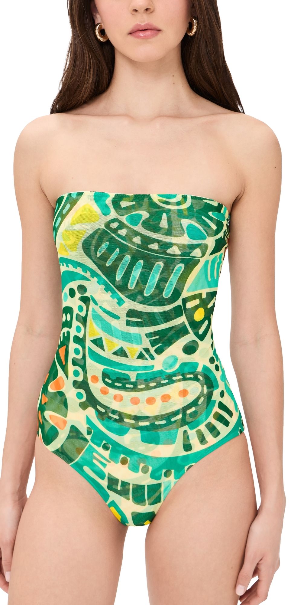 Eywasouls Malibu Soleil Bandeau One Piece Jungle Rhythm XS