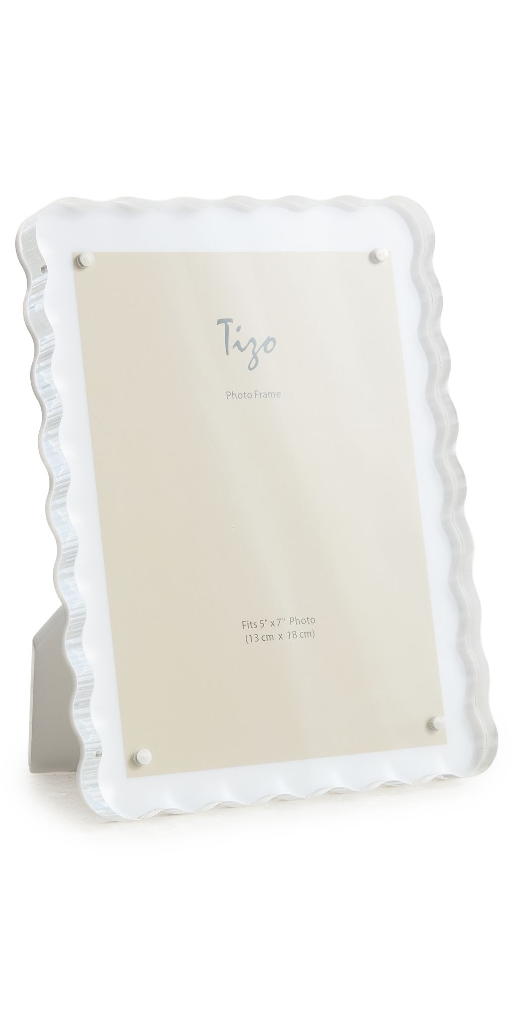 Tizo Design Lucite Frame Wave Design White 5x7 White One Size