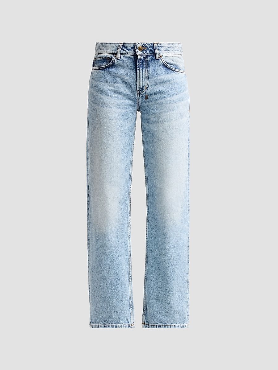 Women's Pinup Denim Mid-Rise Straight-Leg Jeans - Denim - Size 31