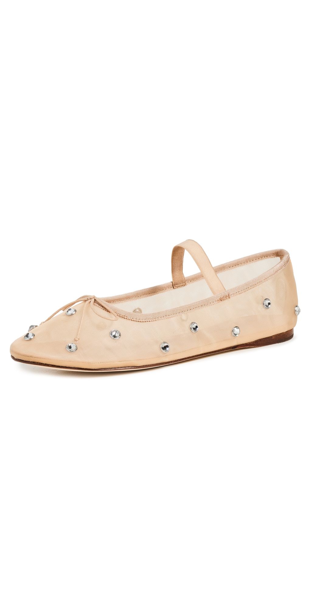 Loeffler Randall Leonie Soft Ballet Flats Caramel/Clear 12