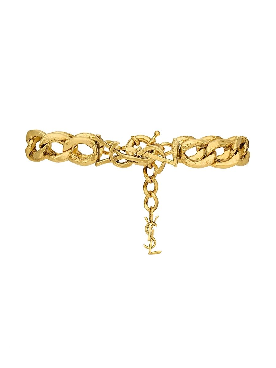 Women's Cassandre Chain Bracelet in Metal - Patinated Gold - Size Medium