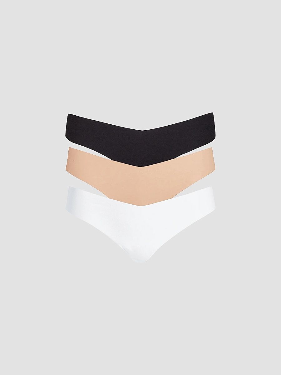Women's 3-Pack Cotton Thong Set - Size Large