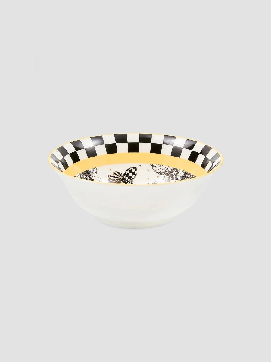 MacKenzie-Childs Bee Toile Ceramic Bowl