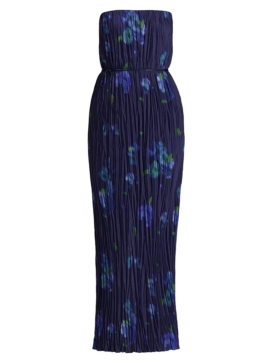 Women's Poppy Blur Crushed Column Dress - Midnight - Size XXS