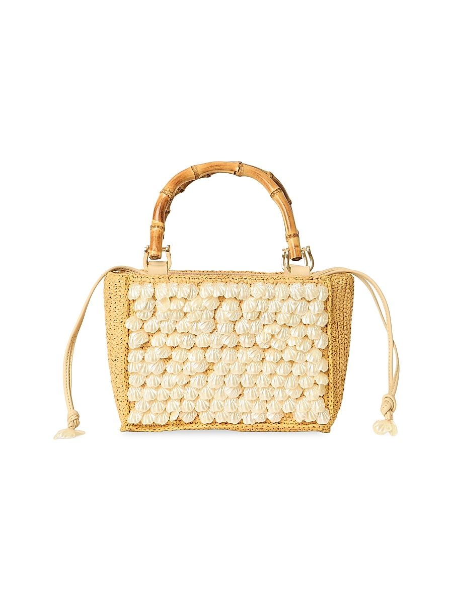 Women's Brielle Mini Raffia Tote Bag - Natural
