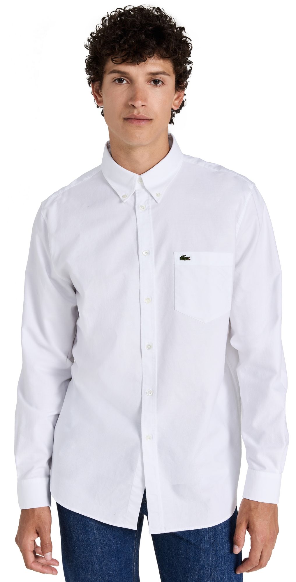Lacoste Regular Fit Oxford Cotton Shirt White L