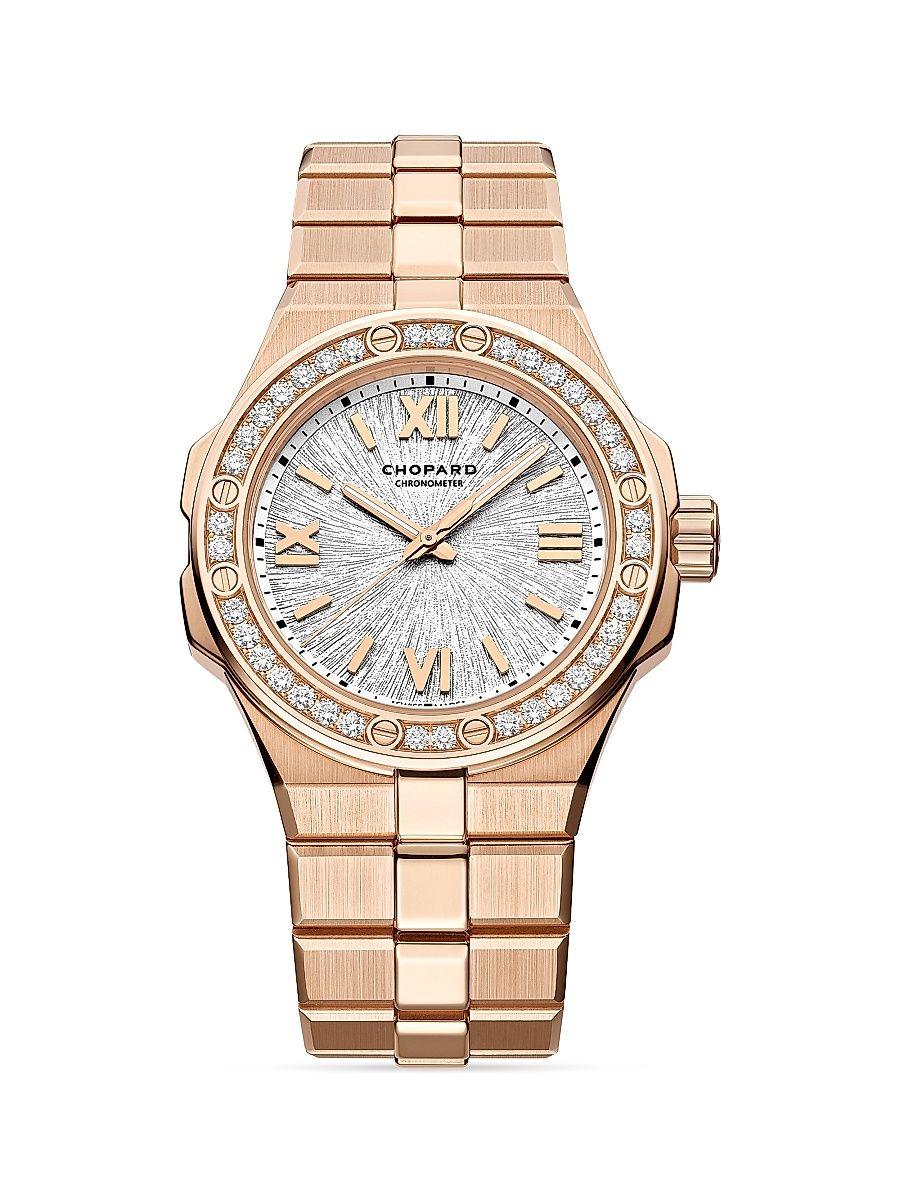 Women's Alpine Eagle 18K Rose Gold & 0.57 TCW Diamond Bracelet Watch - Rose Gold