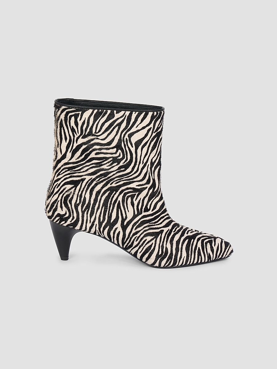 Isabel Marant Women's Jiry 55MM Zebra-Print Leather Boots - Zebra - Size 12