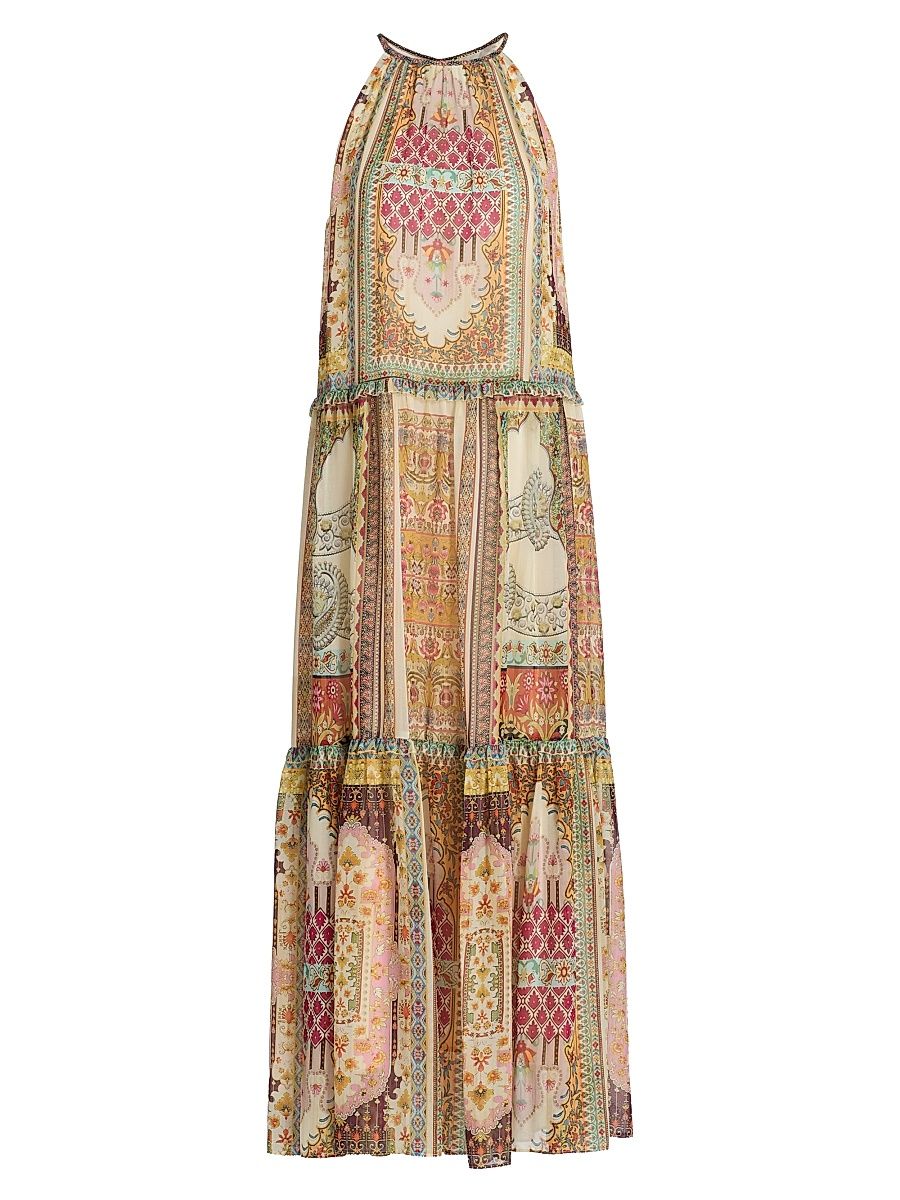 Women's The Aurora Baroque Tiered Maxi Dress - Baroque Print - Size XL