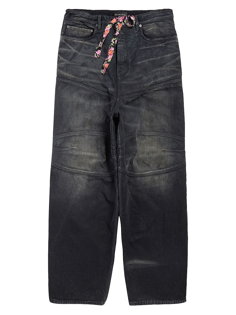 Men's George V Baggy Jeans - Black - Size Large