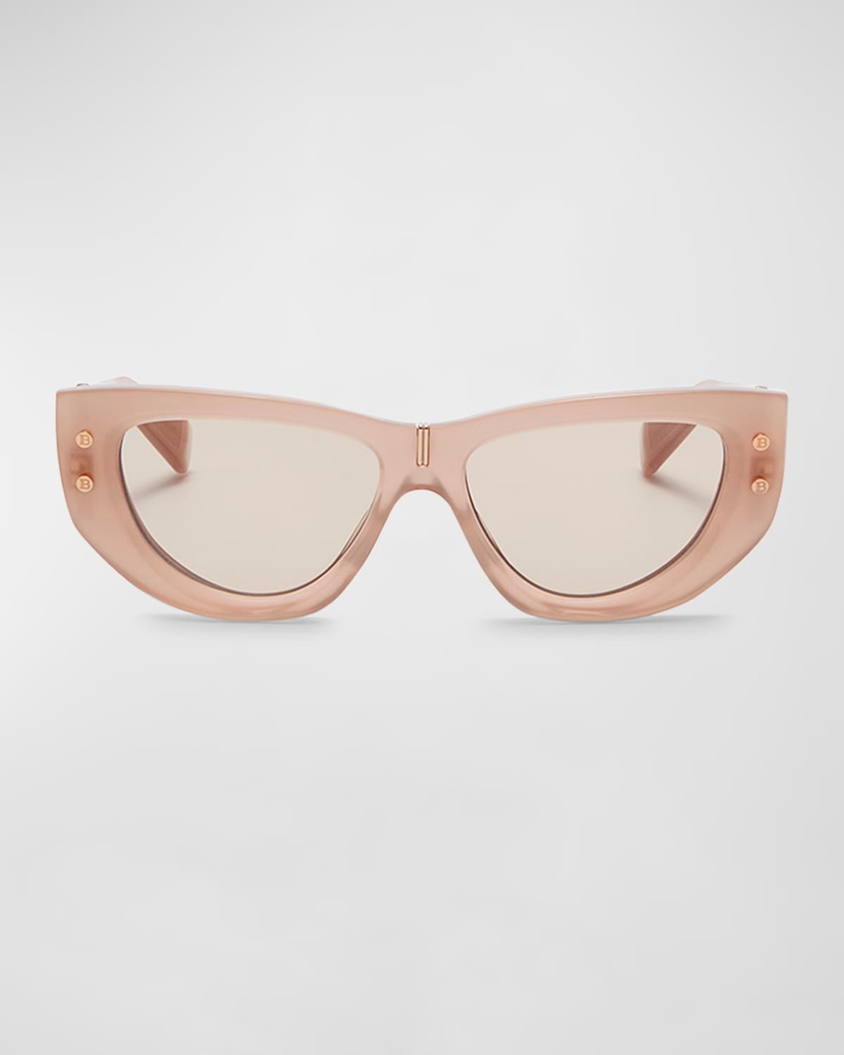 B-Muse Acetate & Titanium Cat-Eye Sunglasses