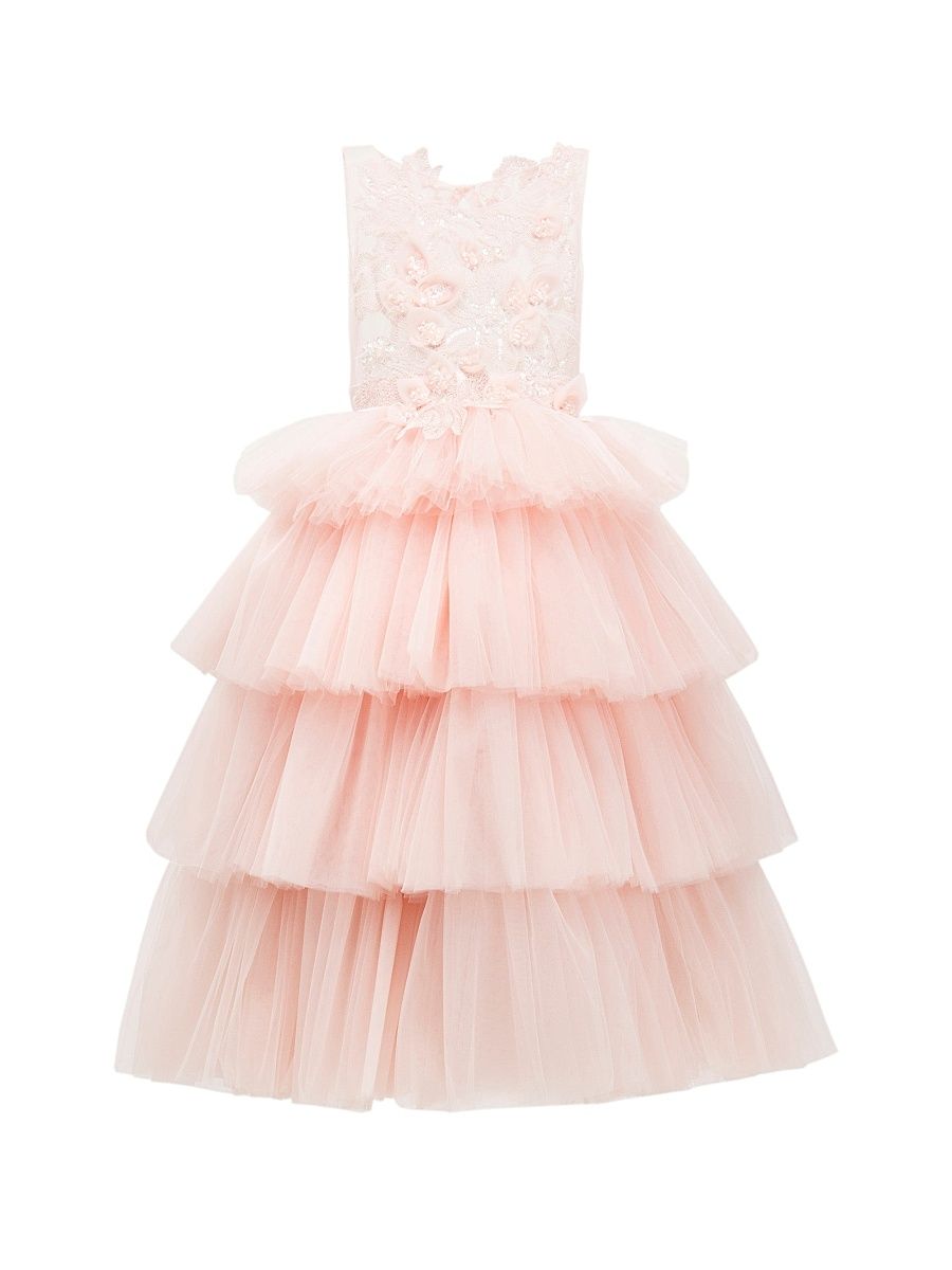 Little Girl's & Girl's Camellia Dress - Pink - Size 8