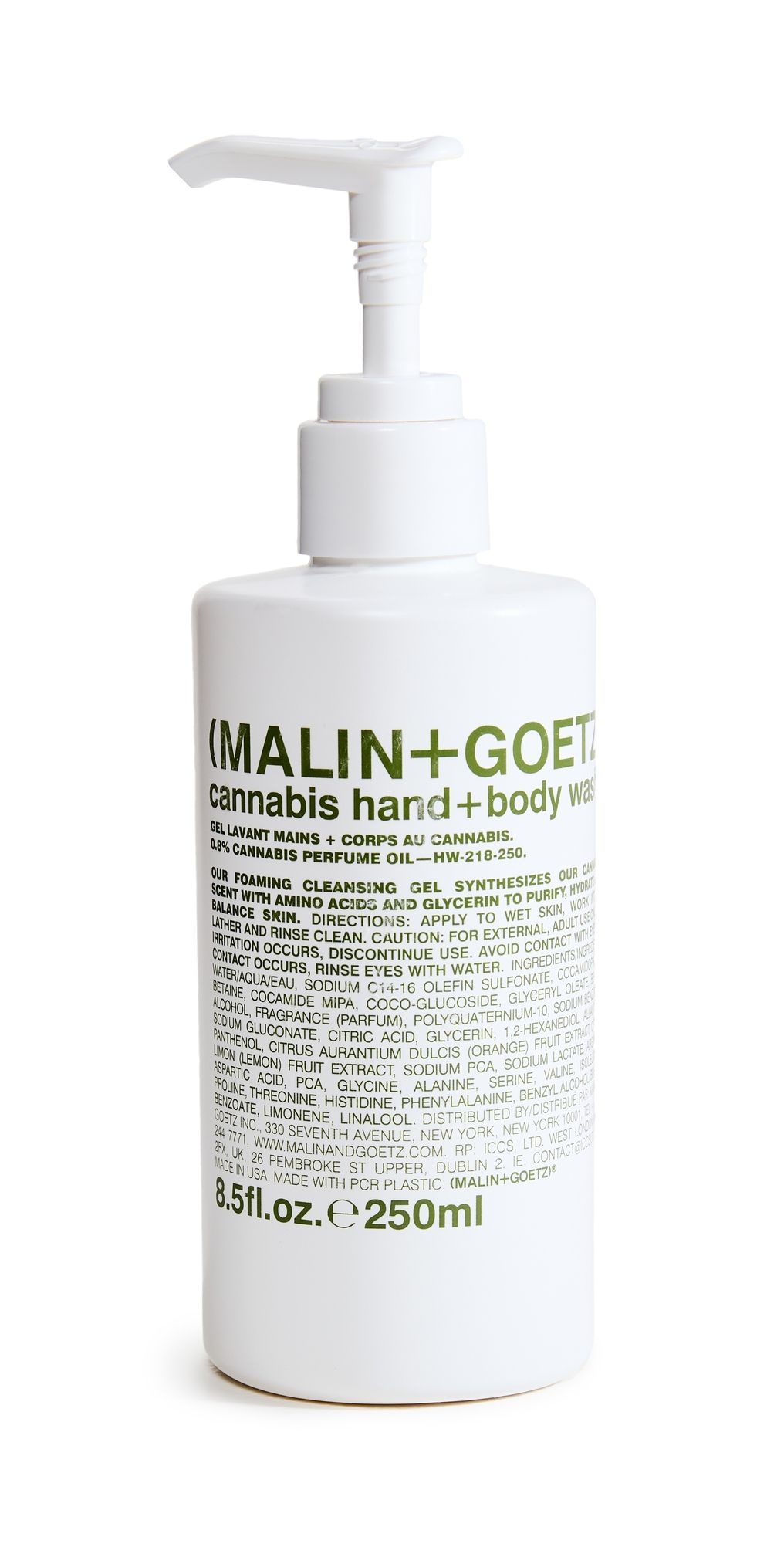 MALIN+GOETZ Cannabis Hand and Body Wash Cannabis 8.5 oz/250 mL