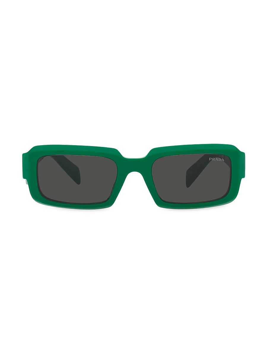 Women's 54MM Rectangular Sunglasses - Dark Green