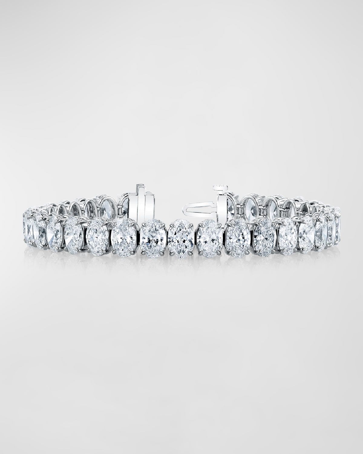 Platinum North-South Prong-Set Diamond Tennis Bracelet