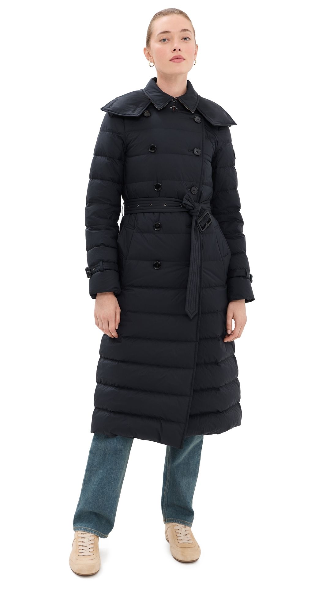 Burberry Audley Long Coat Black S