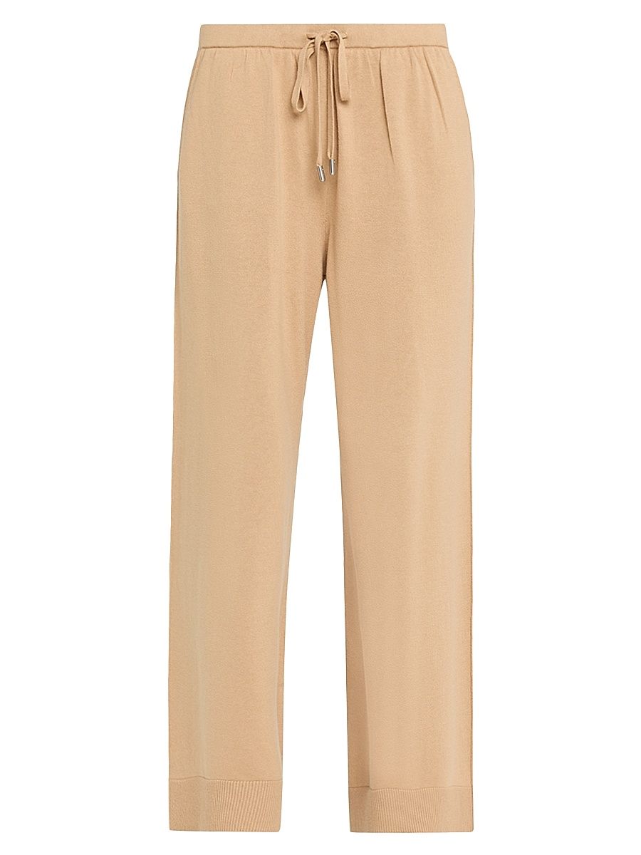 Women's Travel Cotton-Cashmere Drawstring Pants - Light Camel - Size XS