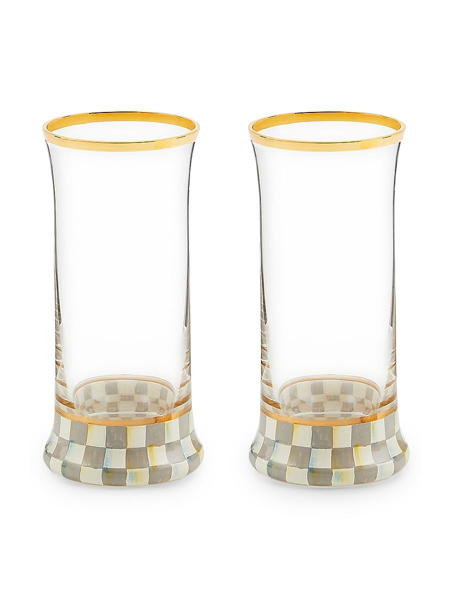 Sterling Check 2-Piece Highball Glass Set