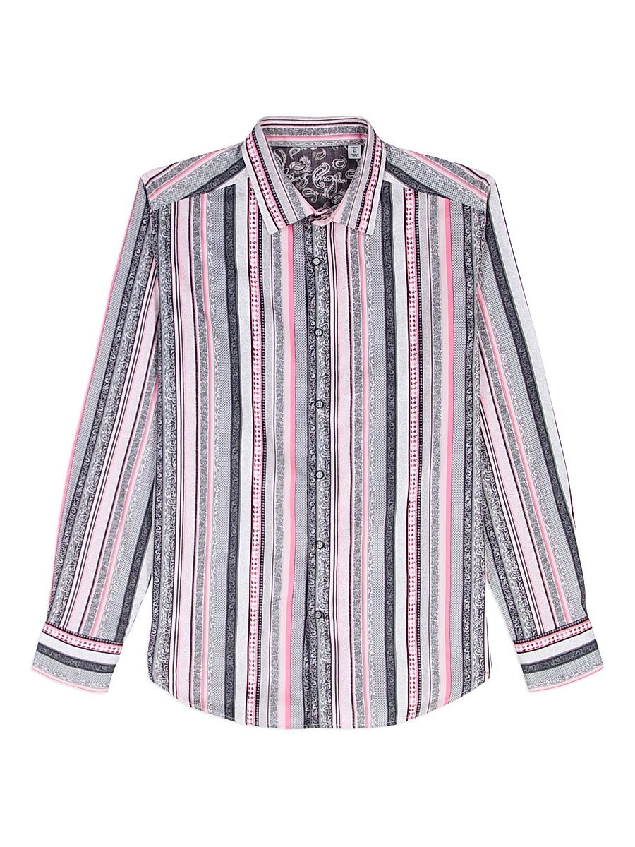 Men's Bramshaw Striped Stretch-Cotton Shirt - Size XXL
