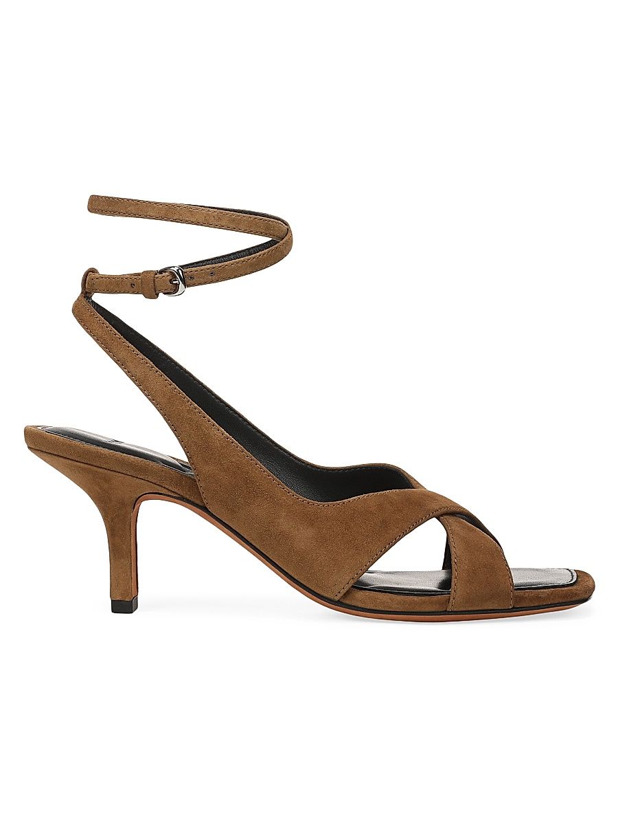 Women's 65MM Lola Suede Strappy Sandals - Elmwood - Size 11