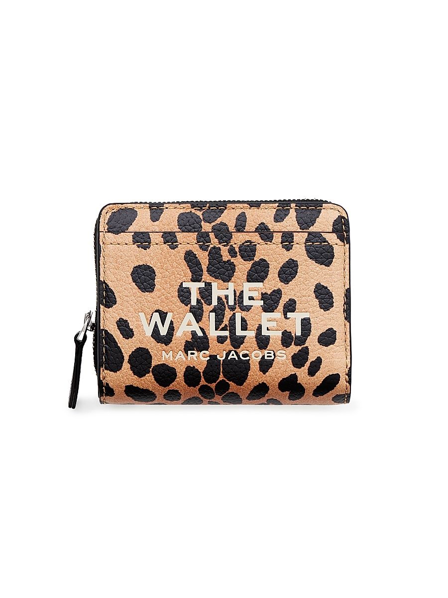 Women's The Mini Cheetah Leather Compact Wallet - Leopard