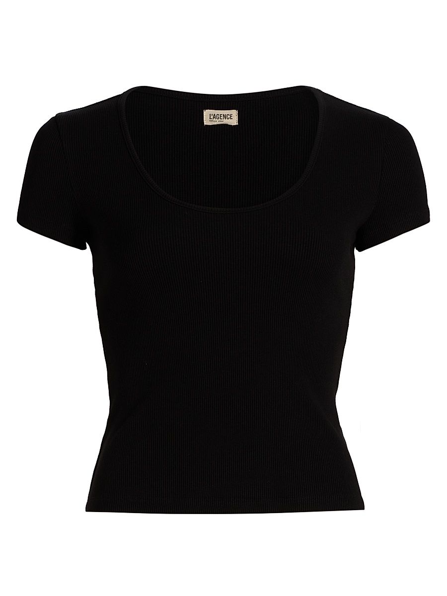 Women's Brynlee Scoopneck T-Shirt - Black - Size XL