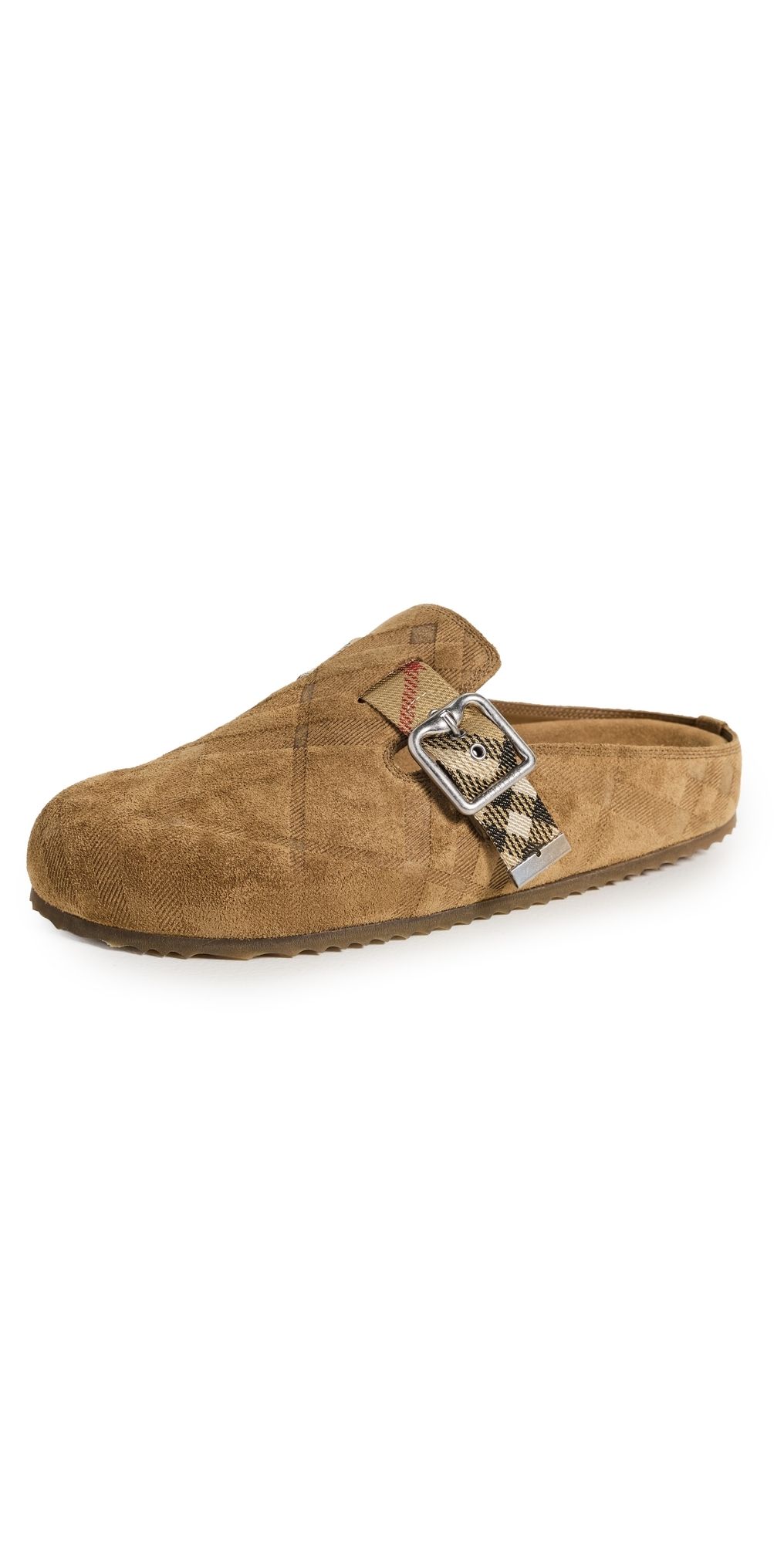 Burberry Suede Urchin Clogs Jute 36