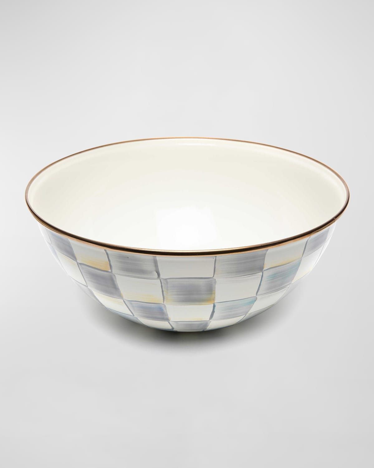 Sterling Check Enamel Everyday Bowl, Large