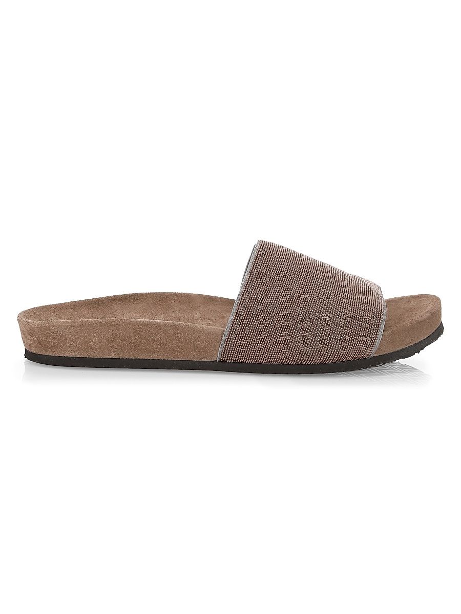 Women's Monili Suede Slides - Rose Gold - Size 5 Sandals