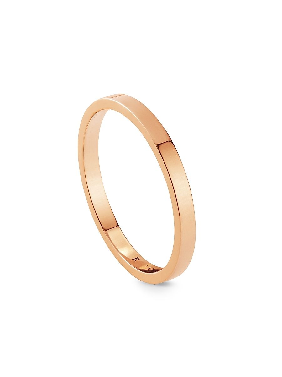 Women's Berbere 18K Rose Gold Wedding Band - Pink Gold - Size 8