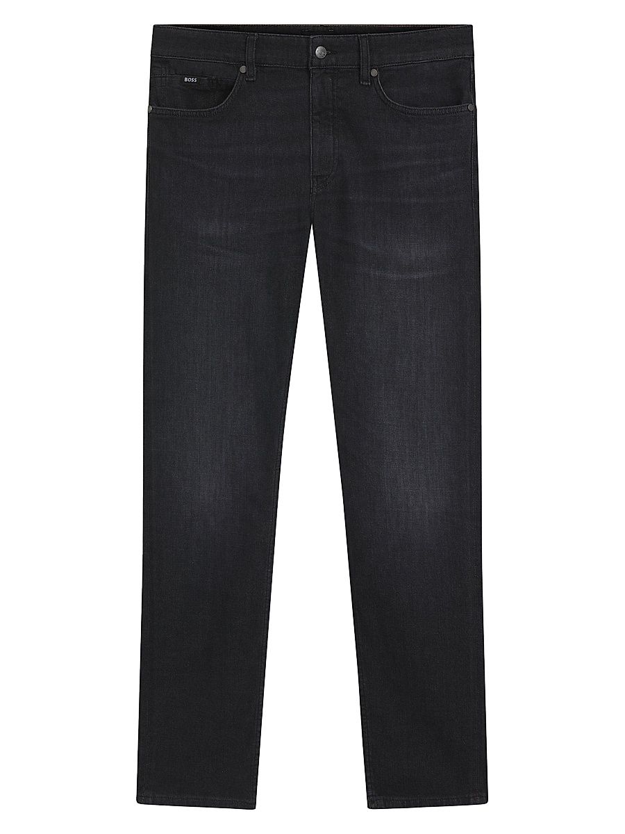 Men's Delaware Slim-Fit Jeans in Italian-Made Denim - Black - Size 35