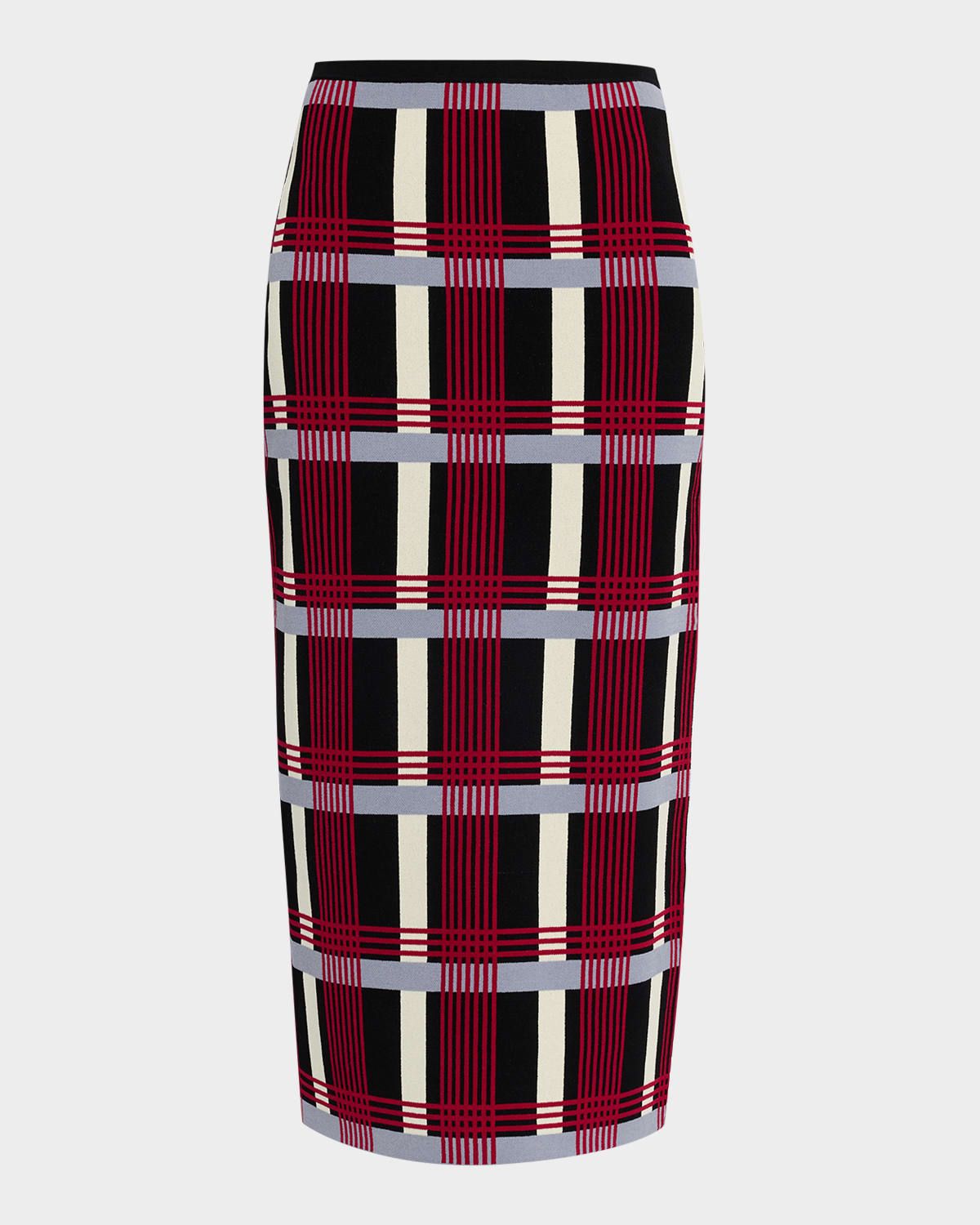 Check Knit Maxi Skirt