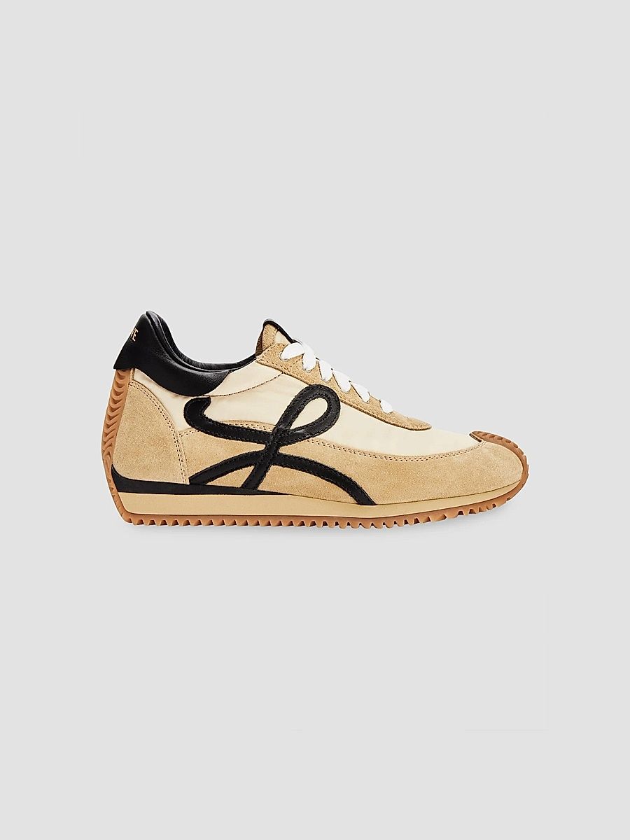 LOEWE Women's Flow Runner Sneakers - Gold Black - Size 12
