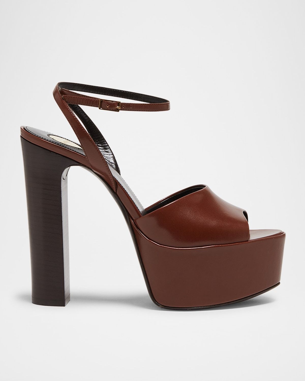 Jodie Leather Ankle-Strap Platform Sandals