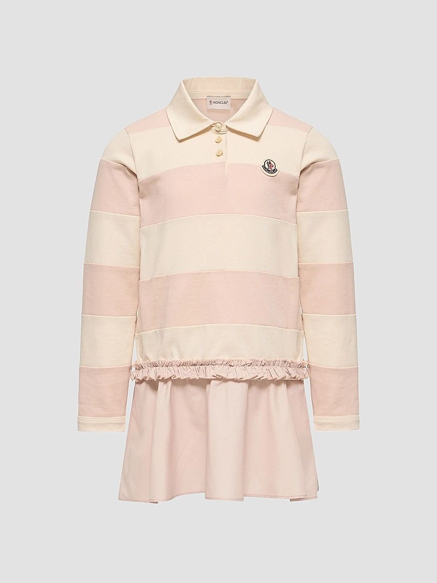 Little Girl's & Girl's Polo Dress in Jersey - Pink - Size 14