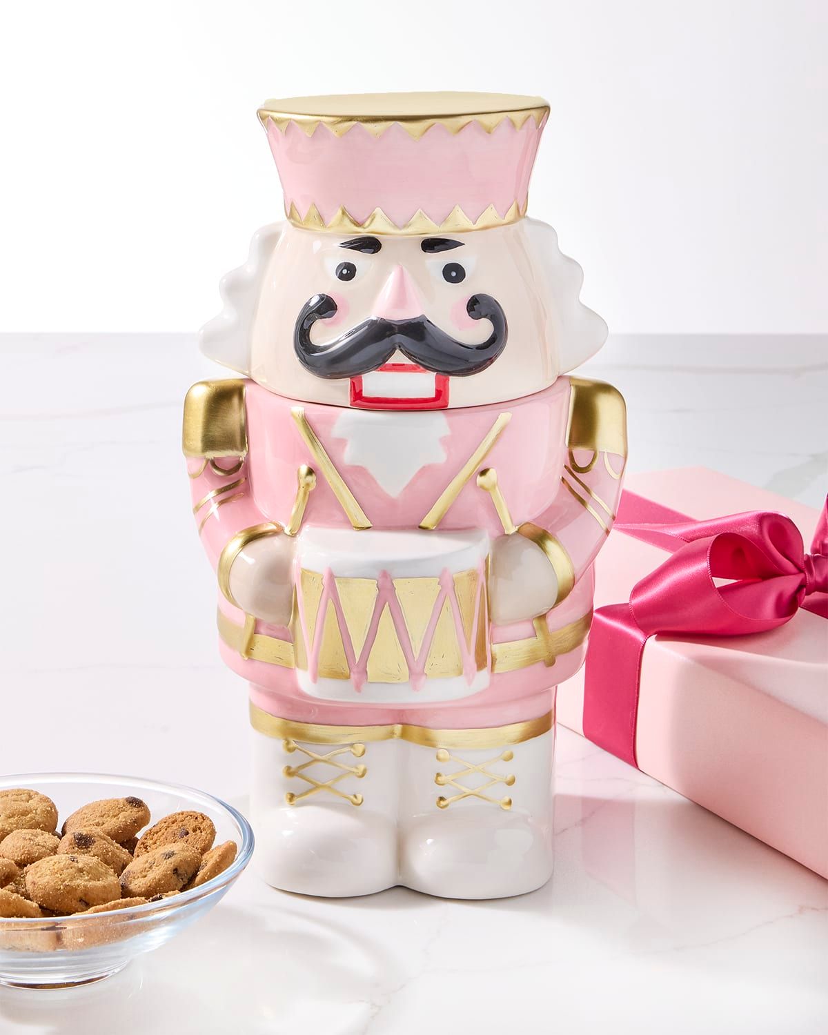 Pink Nutcracker Cookie Jar