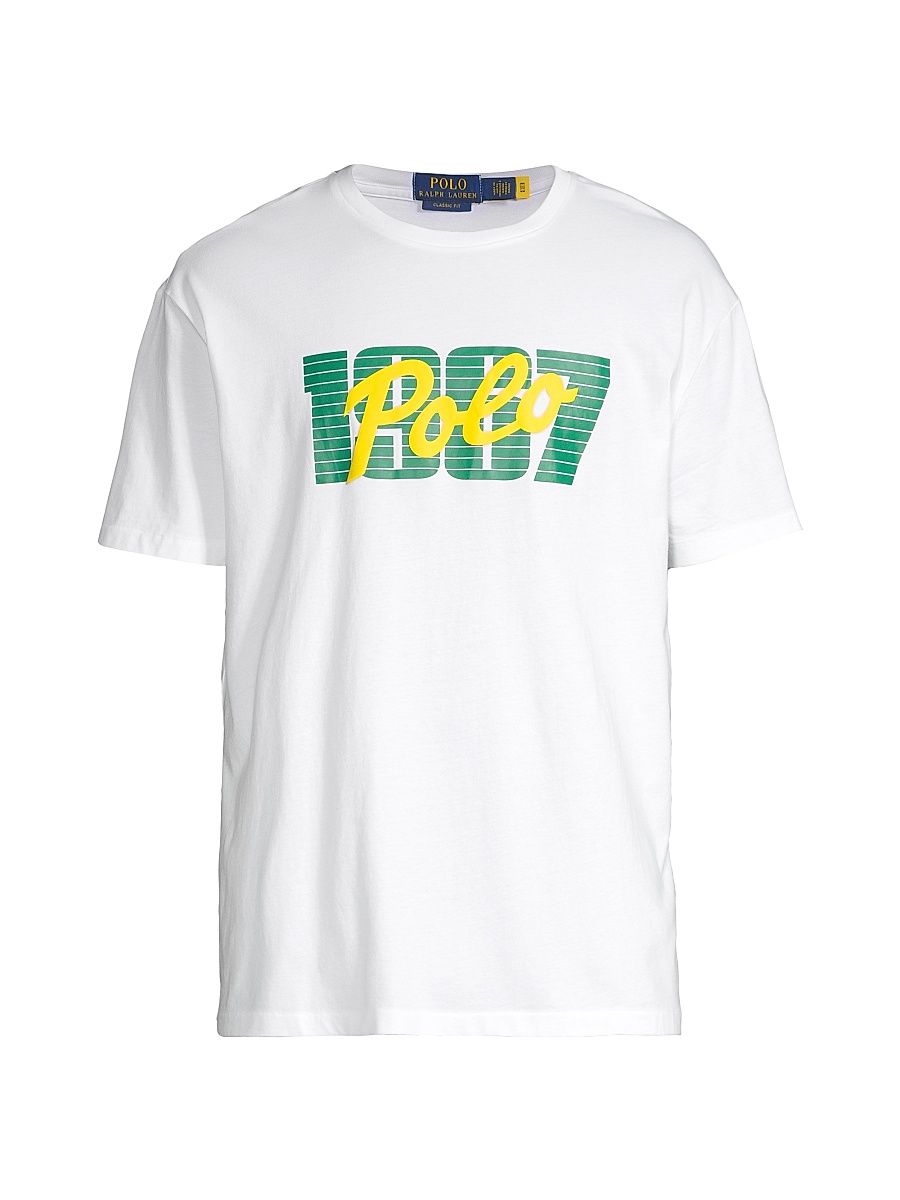 Men's Logo Cotton T-Shirt - White - Size XXL