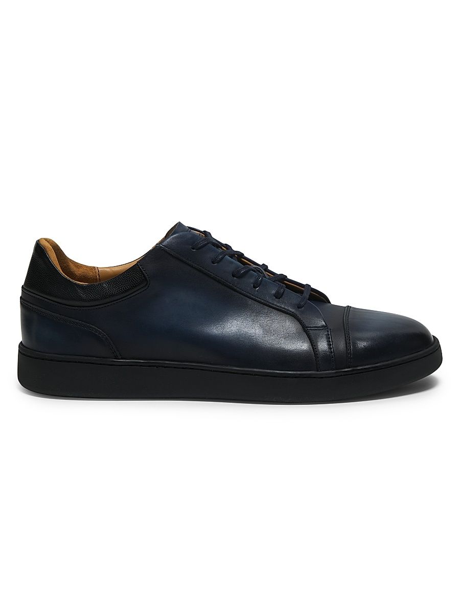 Men's Chambers Lace-Up Leather Shoes - Navy - Size 11