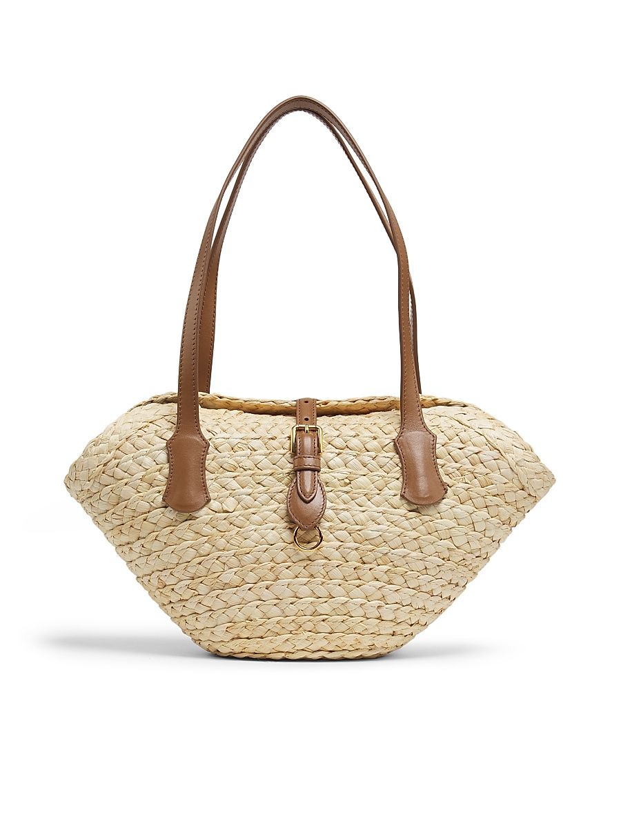 Women's Capri Coffa Raffia Tote Bag - Naturale Caramello