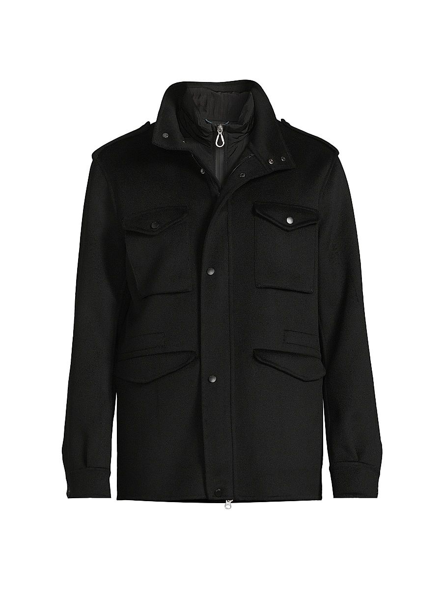 Men's Duccio Field Coat & Vest - Black - Size 44