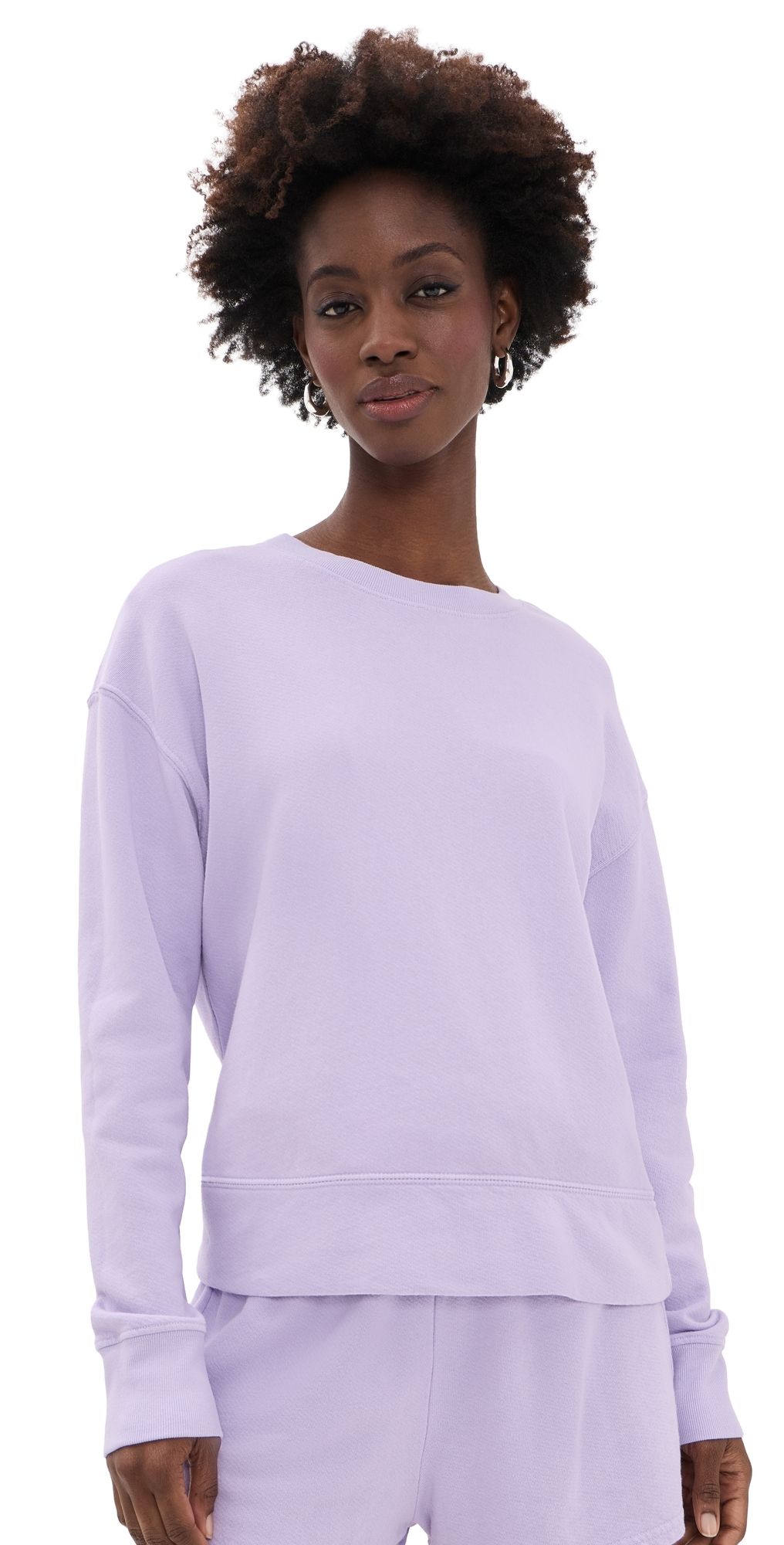 perfectwhitetee French Terry Pullover Sweatshirt Ultraviolet S